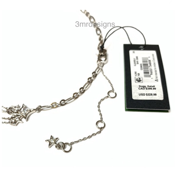 NWT Kate Spade♠️COSMOS Silver Plated Epoxy Stone/CZ Crystals Statement Necklace - Picture 16 of 16